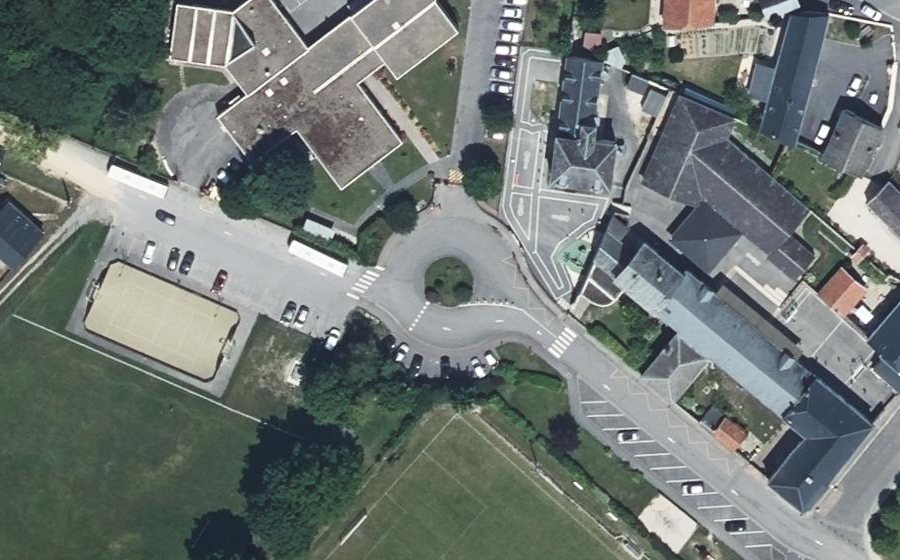 Vue aérienne du Rue du Château
