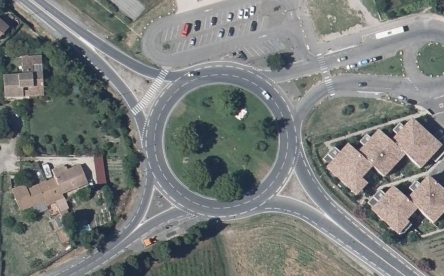 Vue aérienne du Rond-Point du Collège