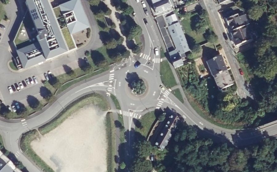 Vue aérienne du Rond-Point de la Gare