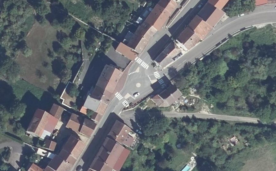 Vue aérienne du Rond-Point de l'Abreuvoir