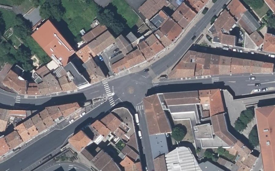 Vue aérienne du Place Gérard Pérot