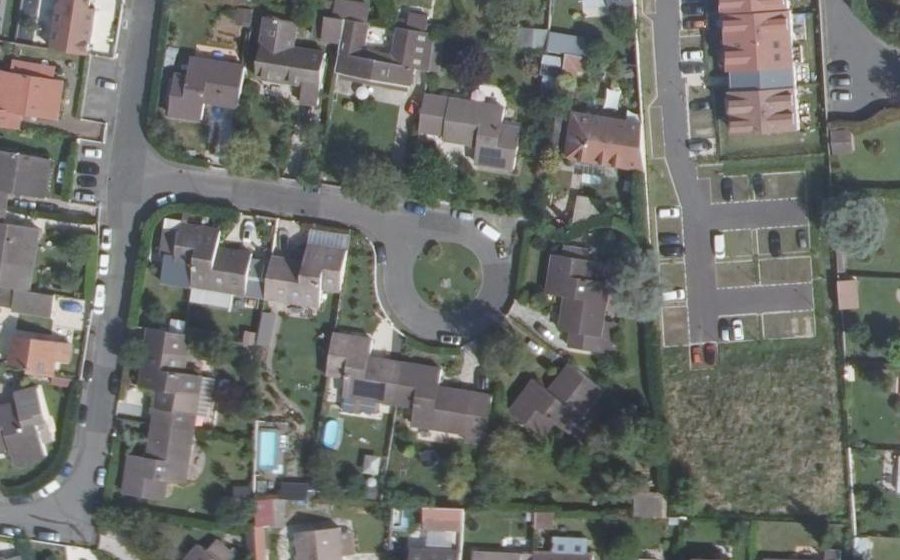 Vue aérienne du Rue du Noisetier
