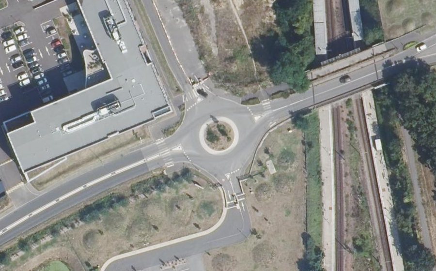 Vue aérienne du Carrefour de l'Europe