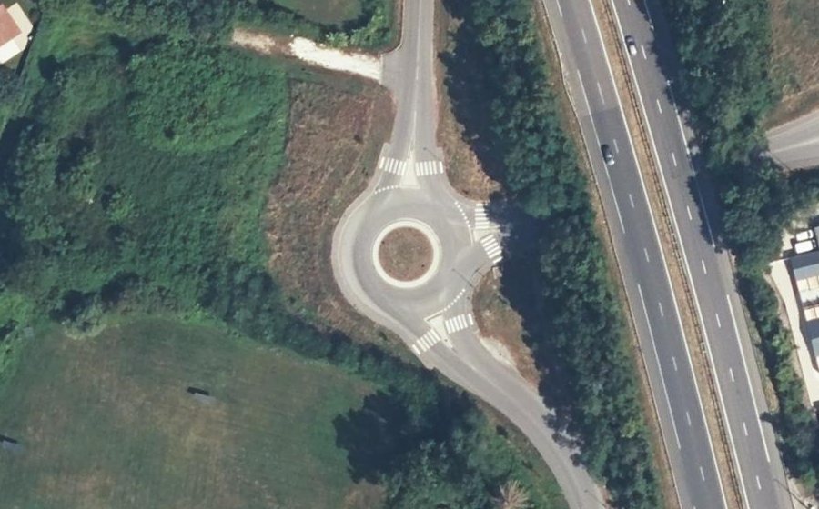 Vue aérienne du Giratoire de la Baye