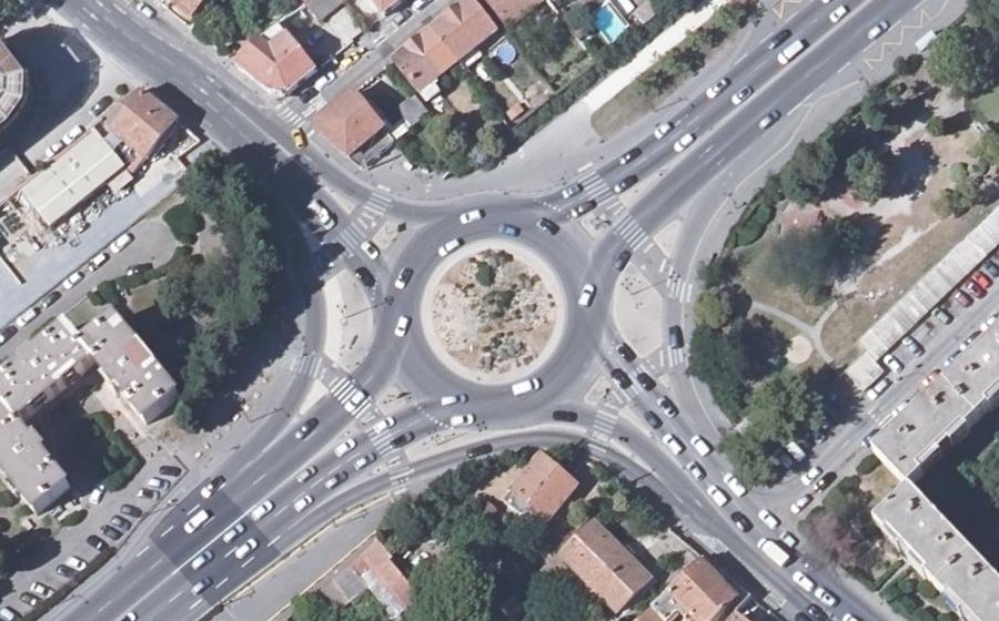 Vue aérienne du Boulevard du Président Salvador Allende