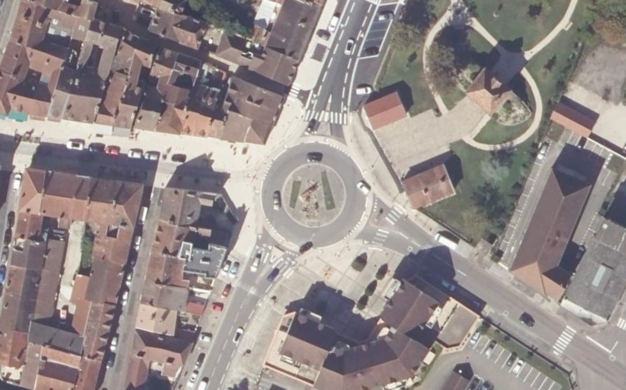 Vue aérienne du Rond-Point de la Porte de Comté