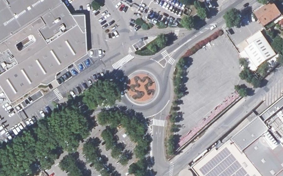 Vue aérienne du Rond-Point William Heris