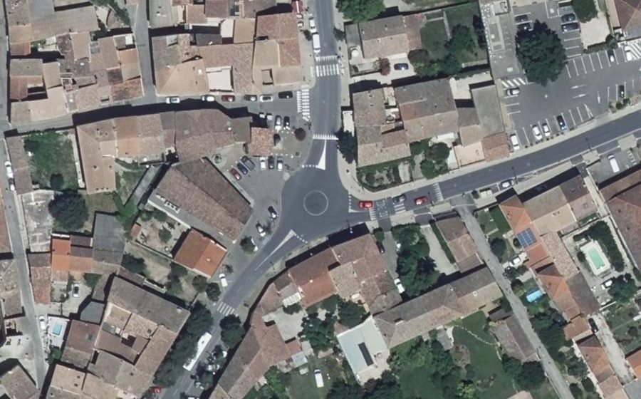 Vue aérienne du Rond-Point de la Victoire