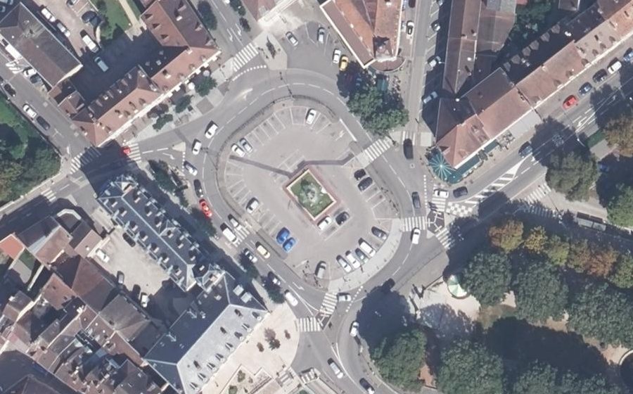 Vue aérienne du Place Jules Grévy