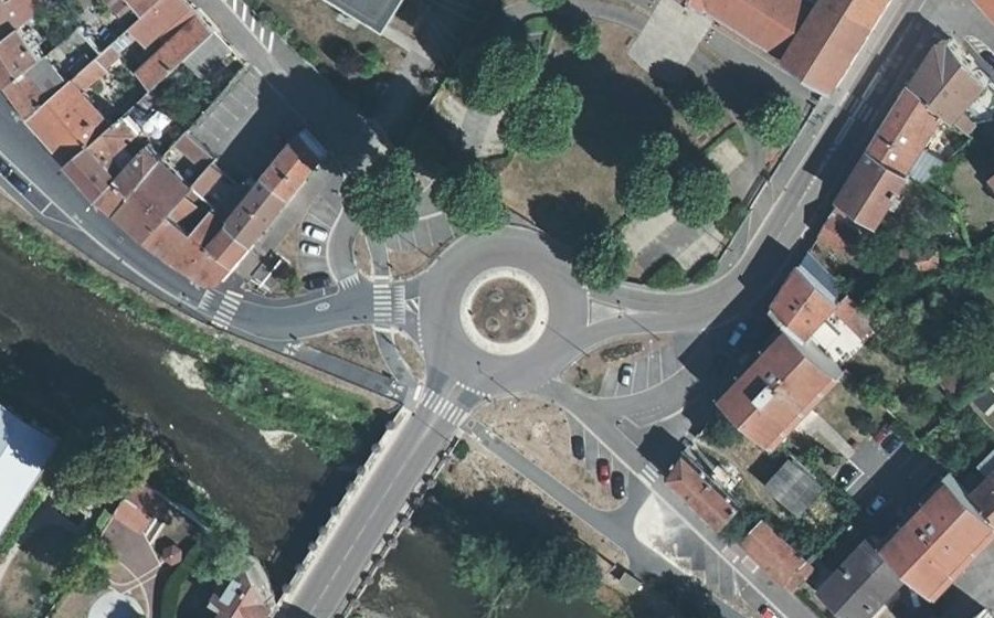 Vue aérienne du Place Paul Lemagny