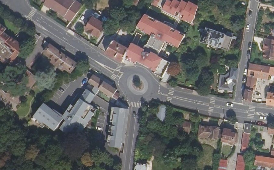Vue aérienne du Rond-Point des Bosquets