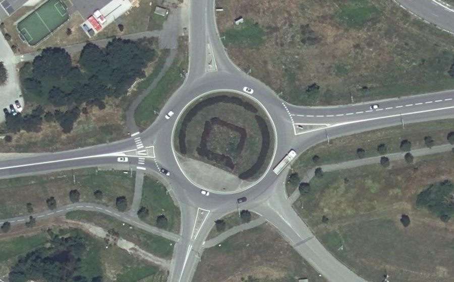Vue aérienne du Rond-Point de la Caravelle