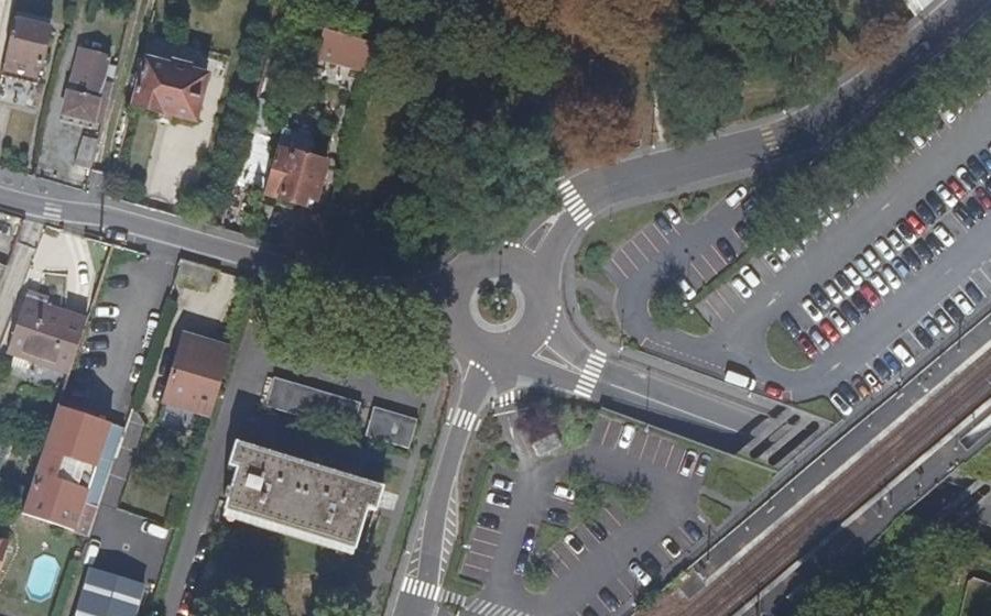 Vue aérienne du Rond-Point André Mourey