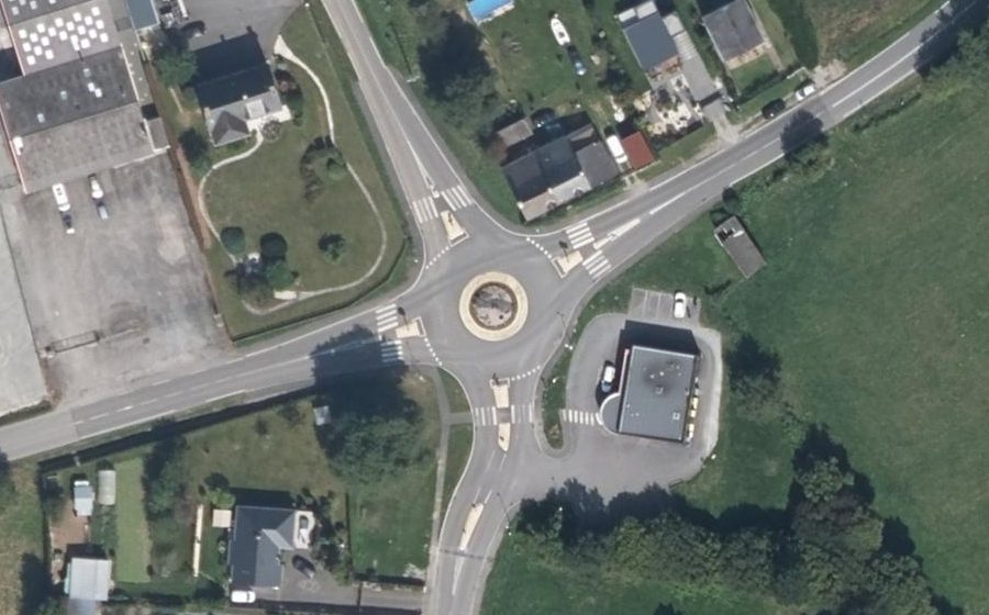 Vue aérienne du Giratoire des 4 Chemins