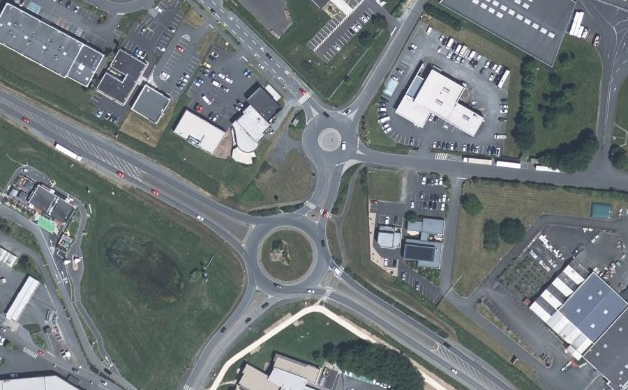 Vue aérienne du Rond-Point des Mauges