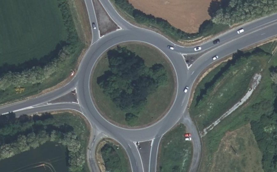 Vue aérienne du Rond-Point du Choletais