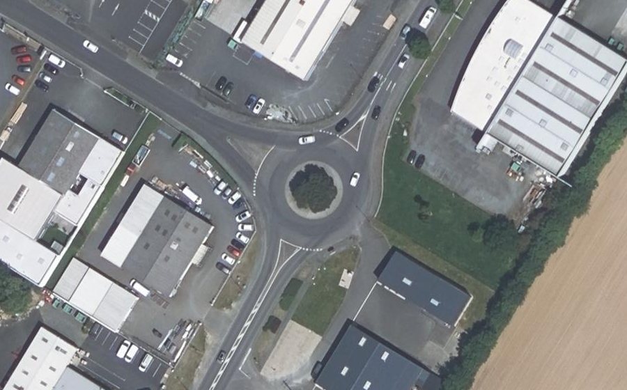 Vue aérienne du Rond-Point de la Chauvière