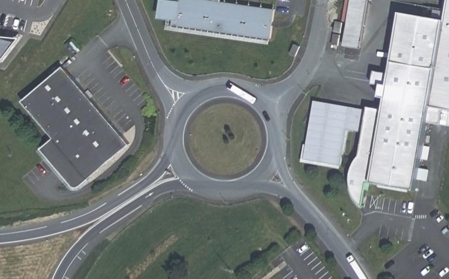 Vue aérienne du Rond-Point de Bretagne