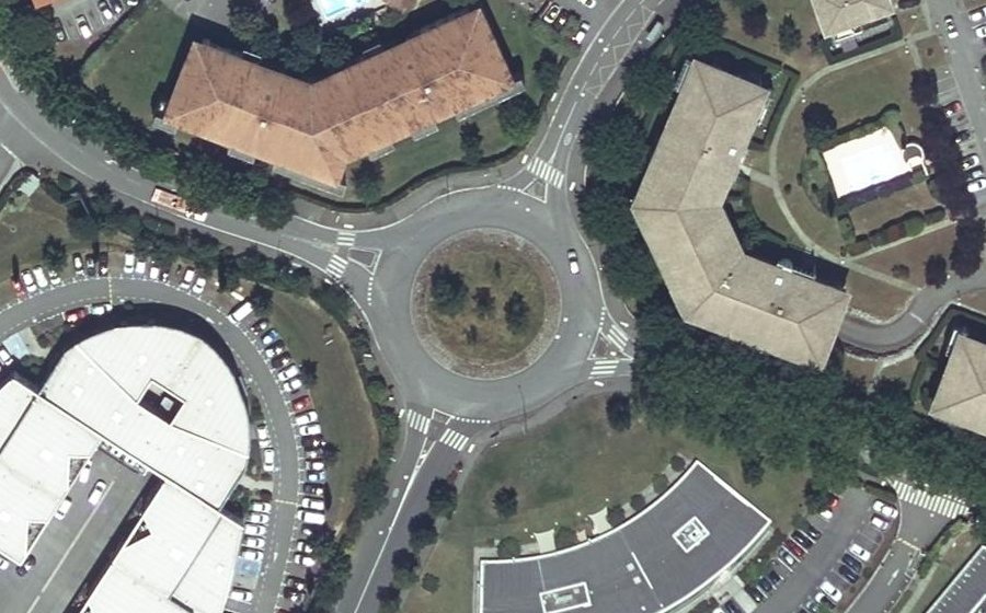 Vue aérienne du Rond-Point Jean Petit