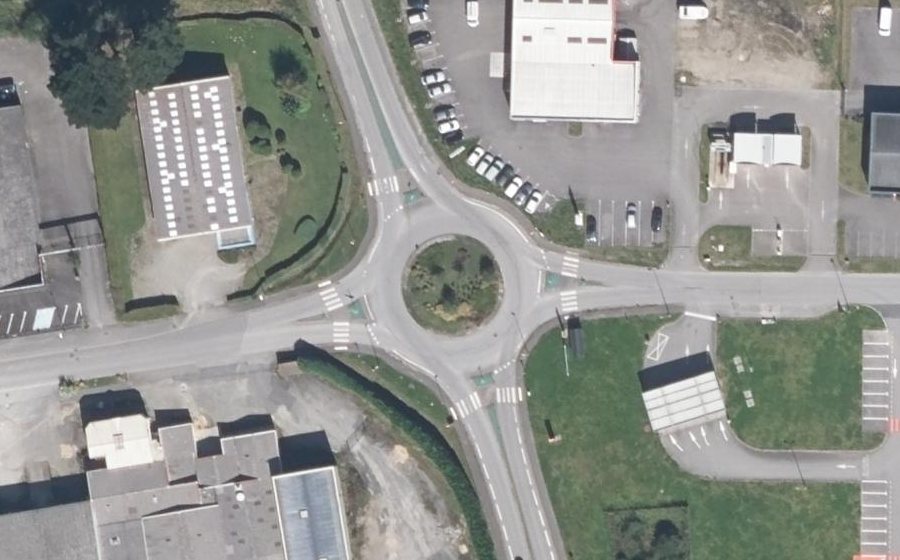 Vue aérienne du Giratoire de Kermarec