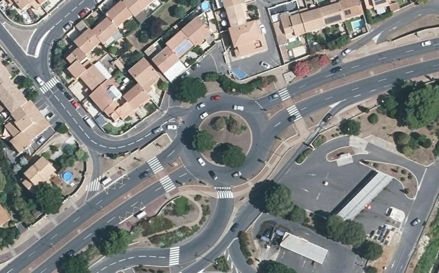 Vue aérienne du Rond-Point des Centurions