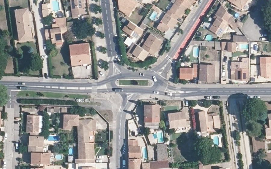 Vue aérienne du Avenue du Maréchal de Lattre de Tassigny