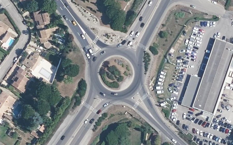 Vue aérienne du Rond-Point Colonel Arnaud Beltrame