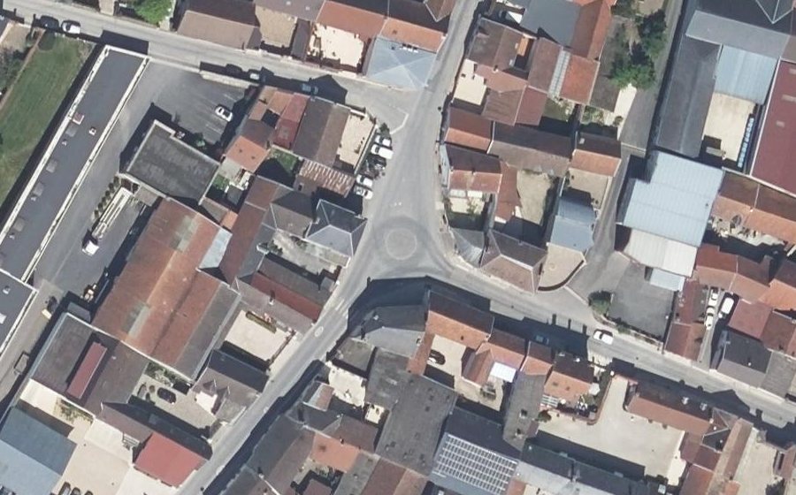 Vue aérienne du Place André Collard