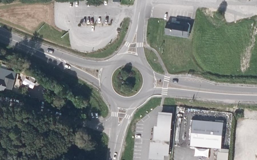 Vue aérienne du Giratoire de Kergo