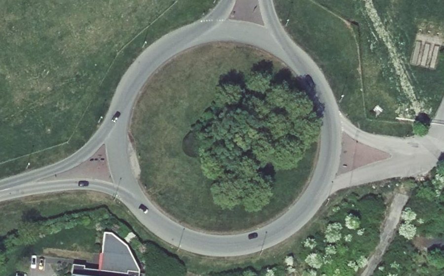 Vue aérienne du Rond-Point de la Haye