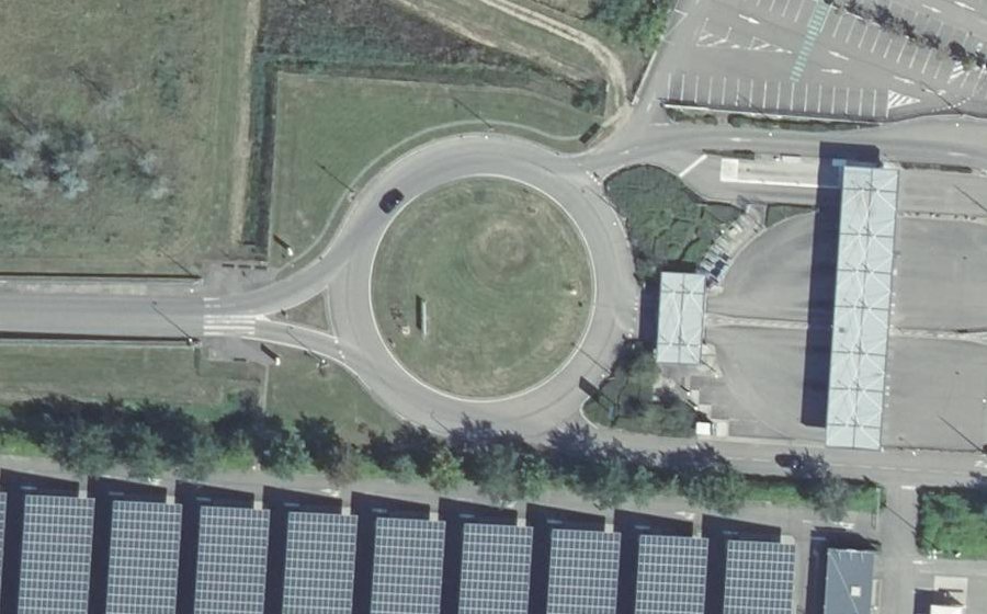 Vue aérienne du Rue du Mariafeld