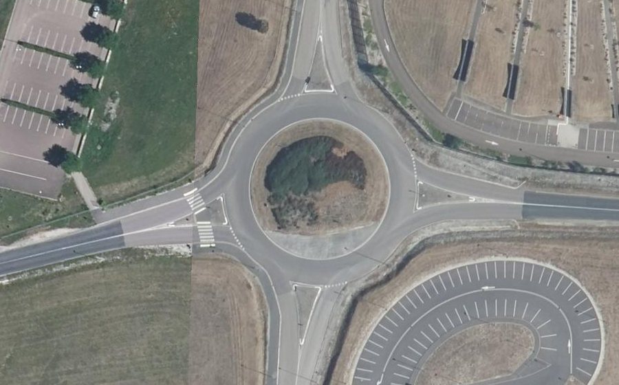 Vue aérienne du Rond-Point de l'Andra