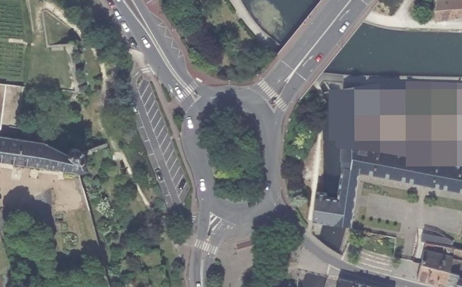 Vue aérienne du Carrefour Henri Perruchot