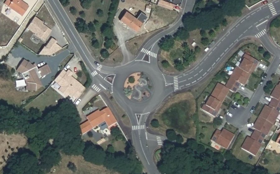 Vue aérienne du Rond-Point des Oiseaux