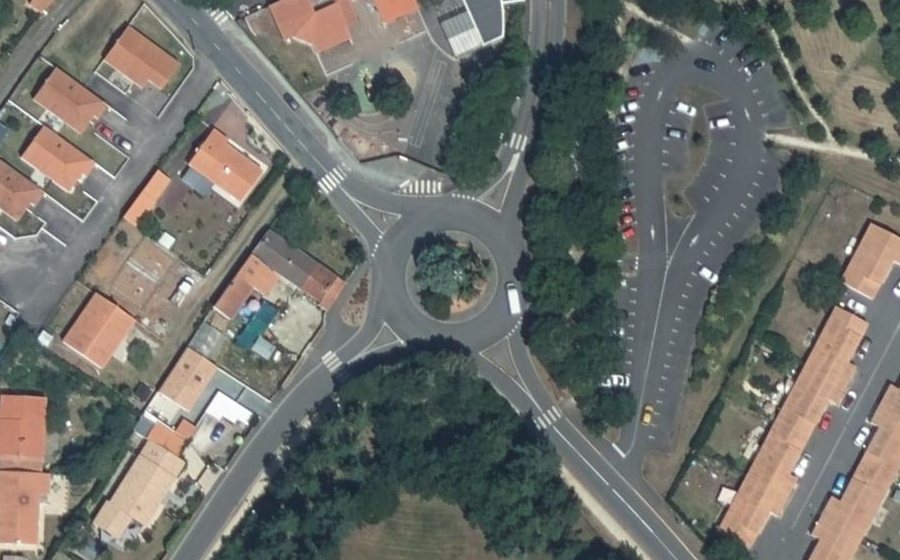 Vue aérienne du Rond-Point de la Mélière