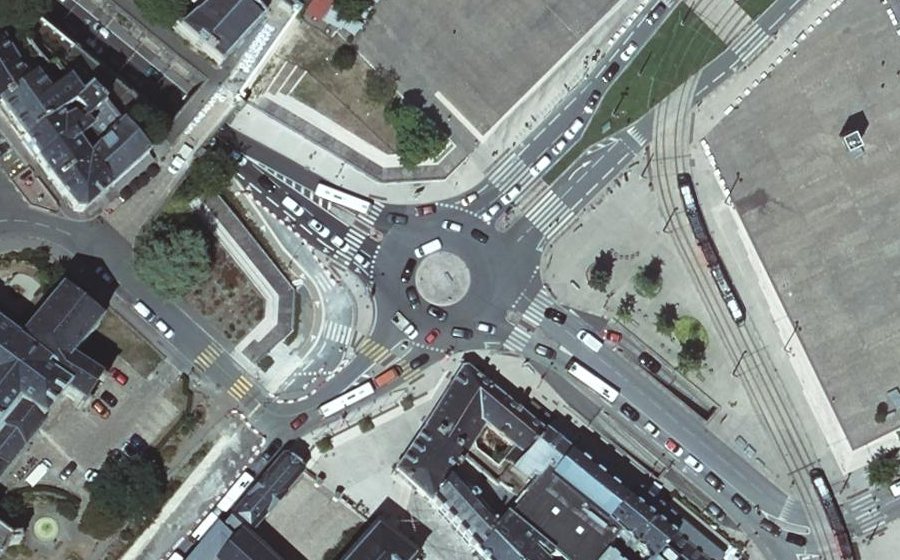 Vue aérienne du Rond-point du tunnel