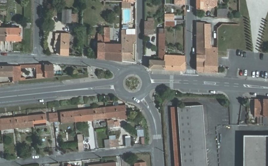 Vue aérienne du Carrefour des Meilleurs Ouvriers de France