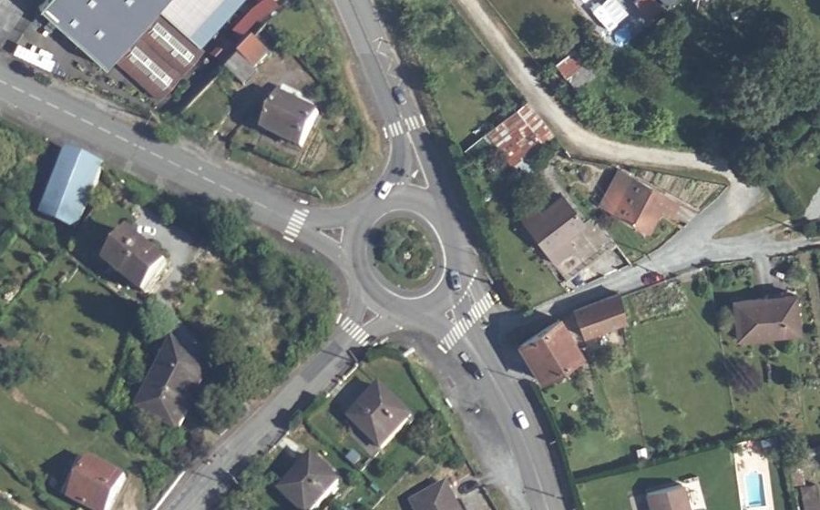 Vue aérienne du Rond-Point des Combattants de l'Union Française