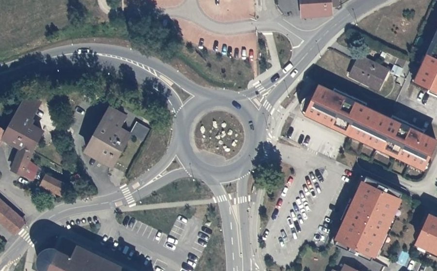 Vue aérienne du Giratoire de l'Église