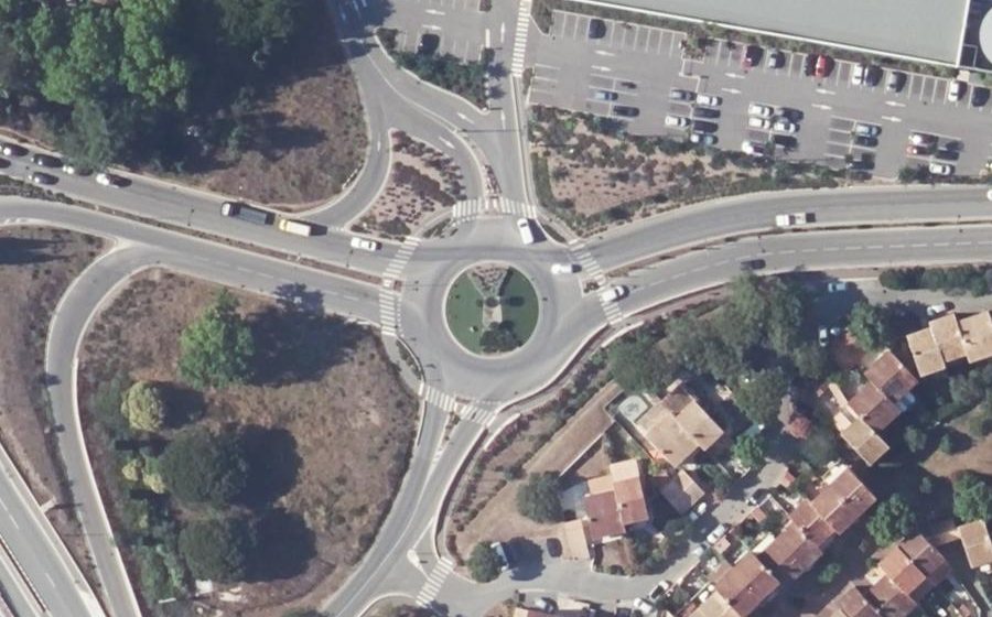 Vue aérienne du Rond-Point André Raffaelli