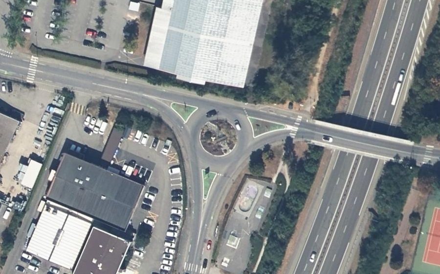 Vue aérienne du Rond-Point de La Salle