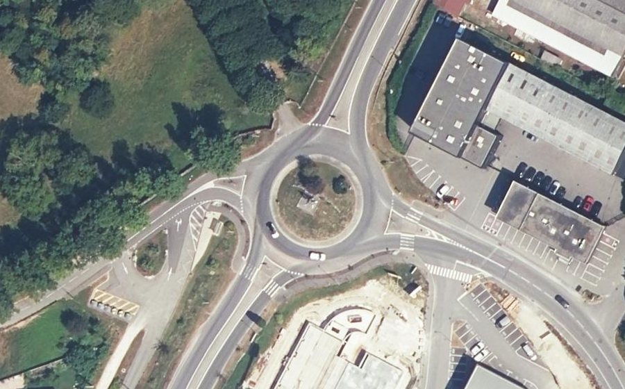 Vue aérienne du Route de l'Albanais