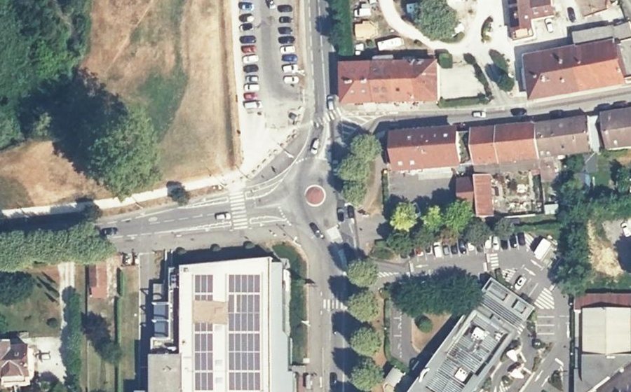 Vue aérienne du Carrefour de la Bognette