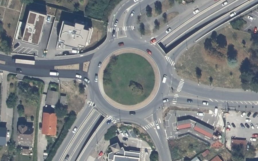 Vue aérienne du Carrefour du Livron