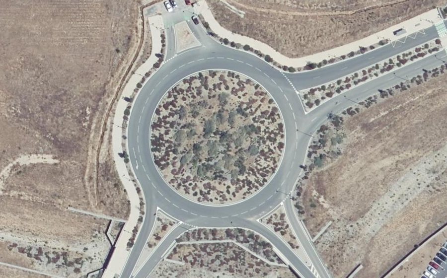 Vue aérienne du Rond-Point Hyppocrate