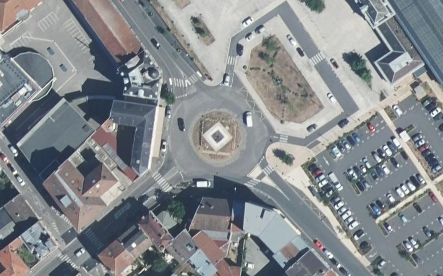 Vue aérienne de la Place de la République