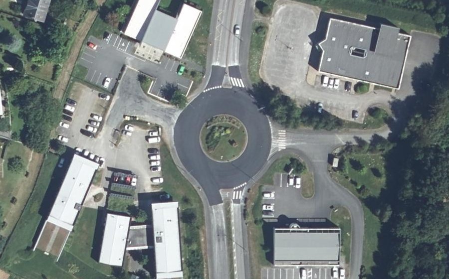 Vue aérienne du Rond-Point Victor Schoelcher