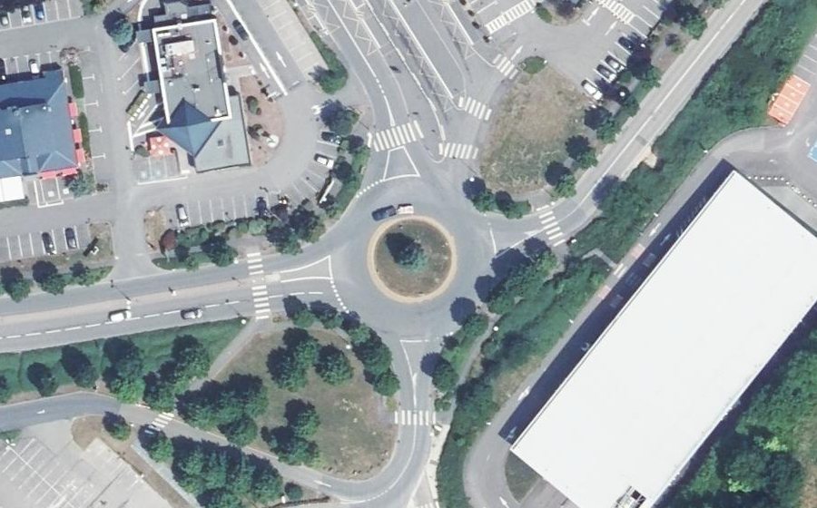 Vue aérienne du Rond-Point Saint-Exupéry