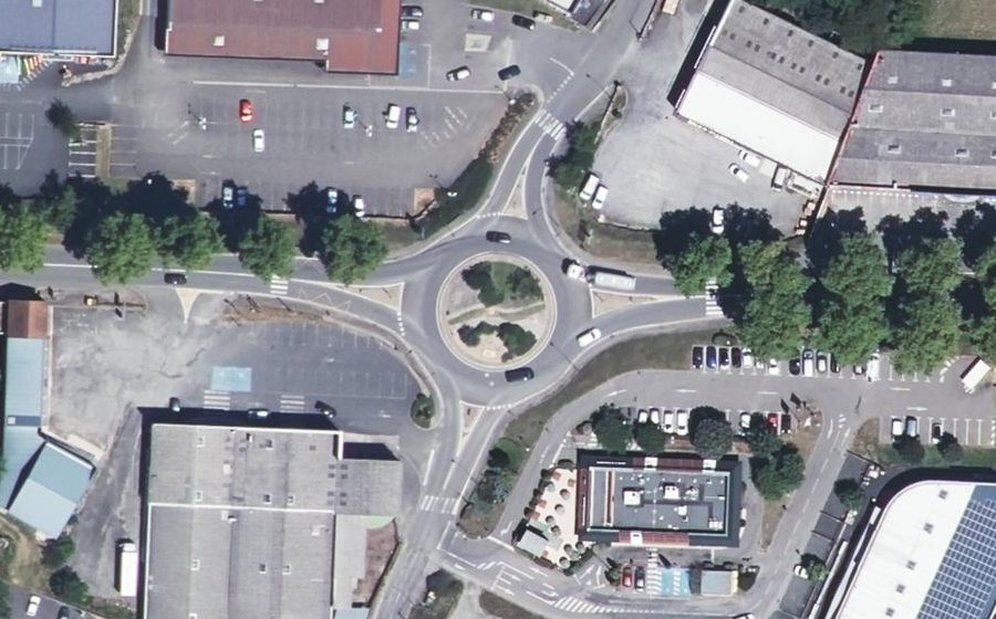 Vue aérienne du Giratoire des Imberts