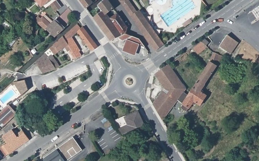 Vue aérienne du Place René Chevalier